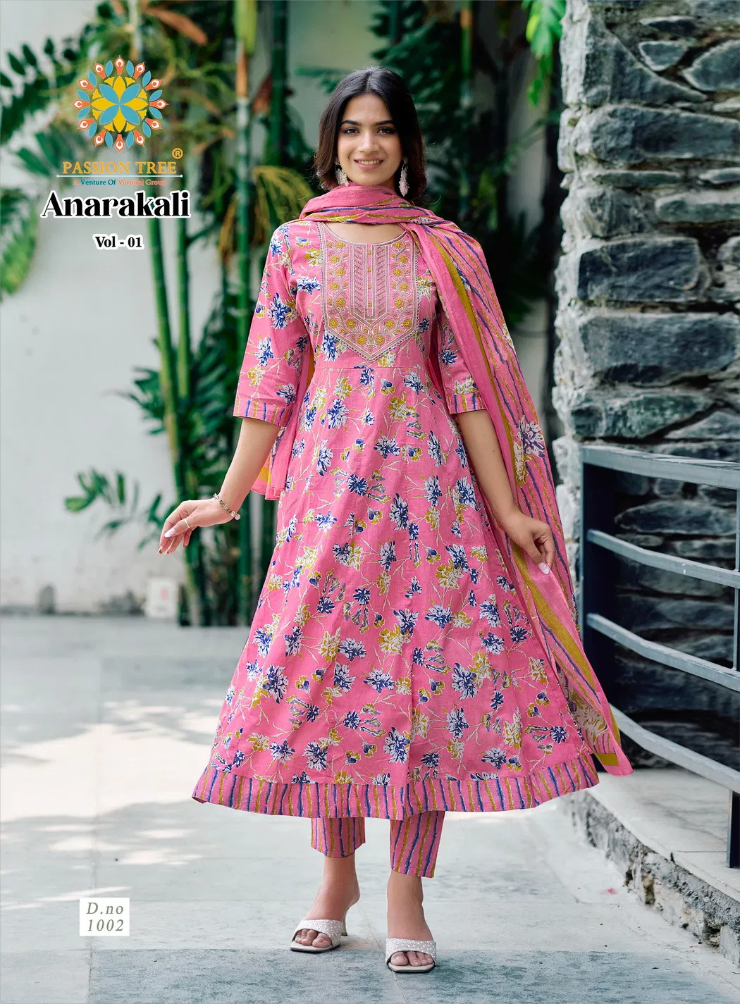 Anarkali Vol 1 By Passion Tree Cotton Printed Readymade Suits Orders In India